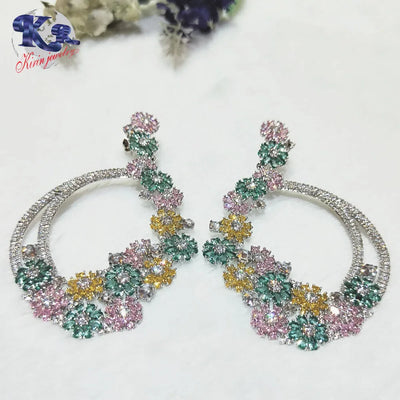 Beautiful Designed 925 Sterling Silver Drop Round Earrings For Women Kirin Jewelry