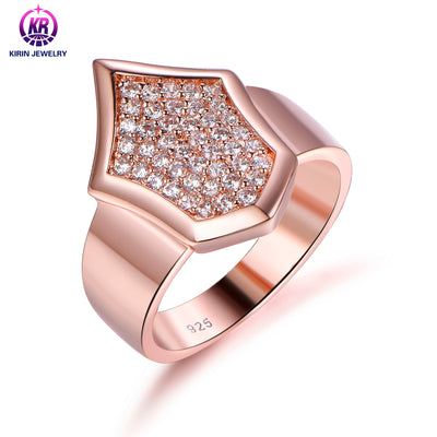 Classical Prong Setting Diamond Rose Gold Plated Jewelry Engagement Wedding Ring for Women Fine Jewelry Rings Rose Jewelry Ring Kirin Jewelry