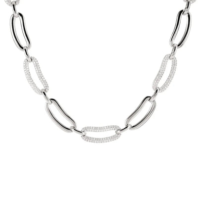 Collana a catena Figaro 925 Sterling Silver Italian Diamond Figaro Link Chain Necklace for Men Women 925 Silver Chain Necklace Kirin Jewelry