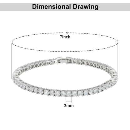 Custom Lab Created Small Diamond Tennis Bracelet