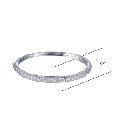 Custom Paved Cubic Zirconia Lab Diamond Bangles