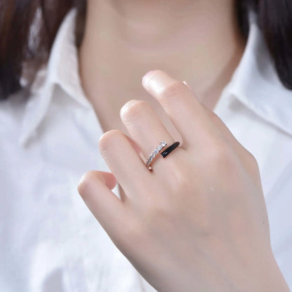 Custom Rose Gold Plated Adjustable Engagement Rings for Women