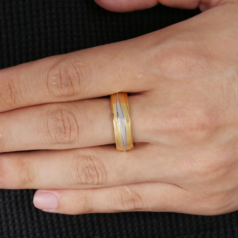 Custom Silver Gold Plated Plain Simple Band Engagement Rings