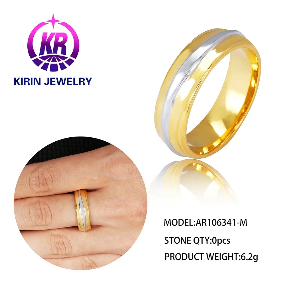 Custom Silver Gold Plated Plain Simple Band Engagement Rings for Women