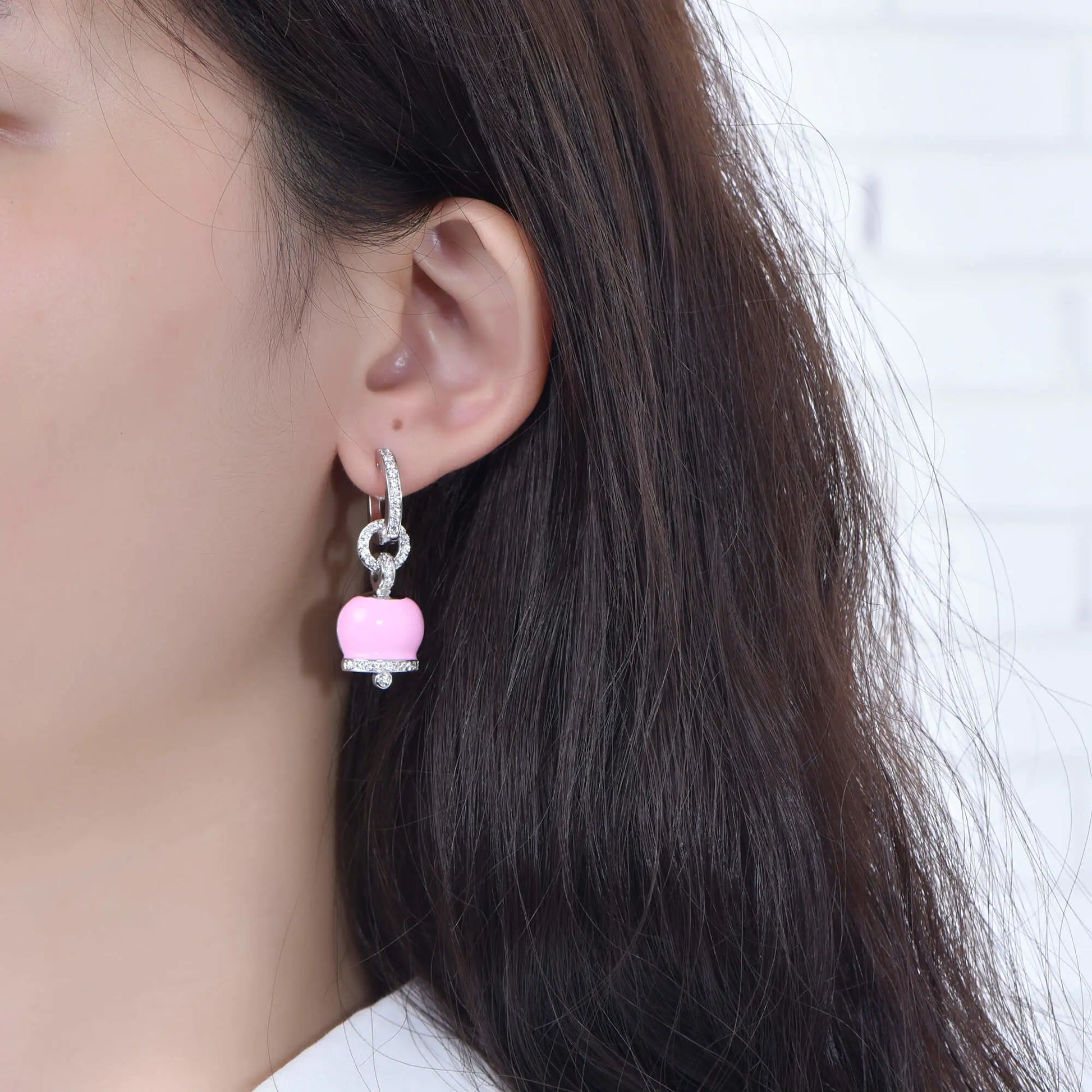 Custom Silver Statement Beaded Drop Earrings for Women