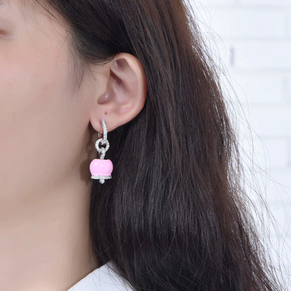 Custom Silver Statement Beaded Drop Earrings for Women