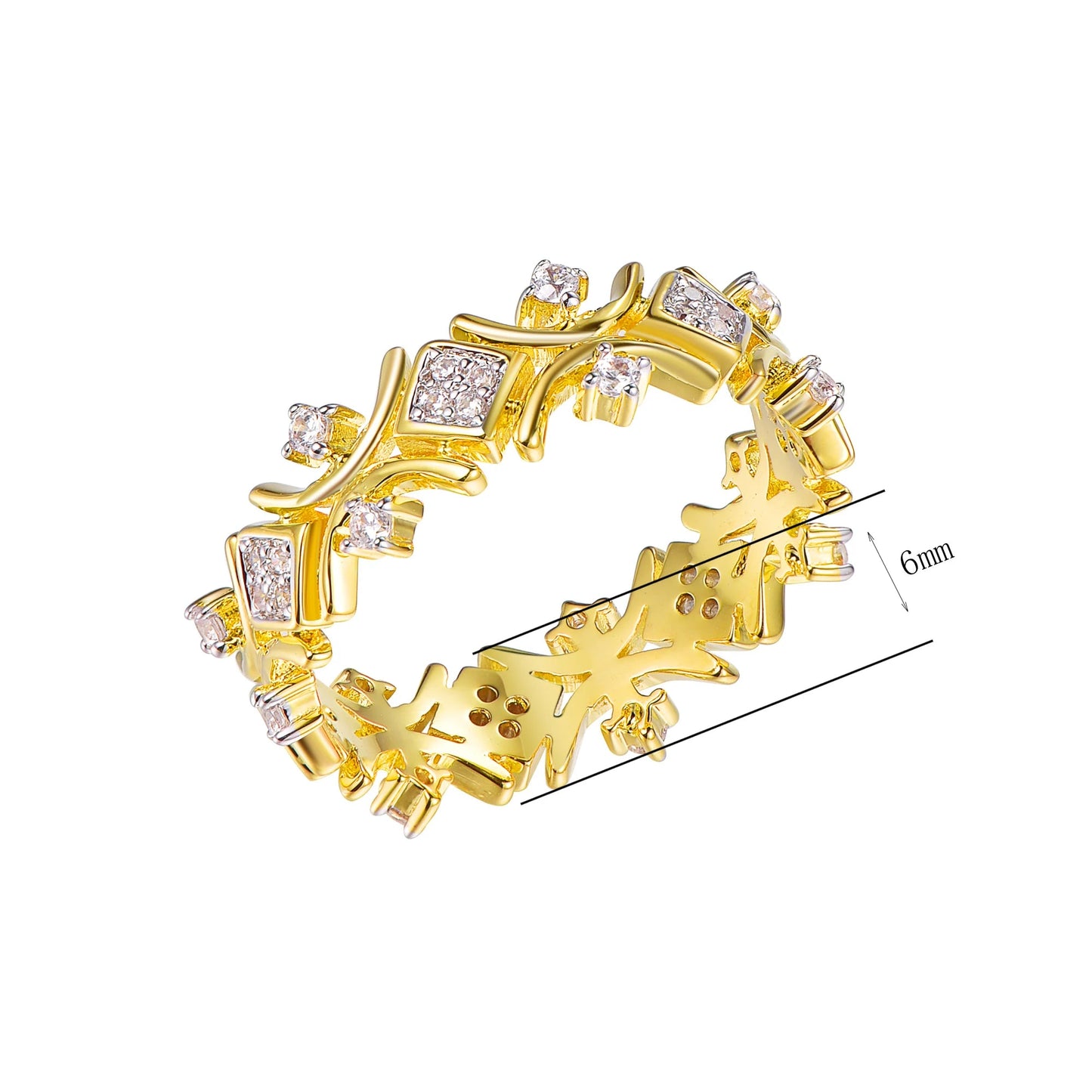 Drop shipping Fashion Ring Statement Jewelry Rings Platinum Flower Wedding Engagement for Women Silver Kirin Jewelry