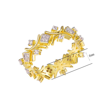 Drop shipping Fashion Ring Statement Jewelry Rings Platinum Flower Wedding Engagement for Women Silver Kirin Jewelry