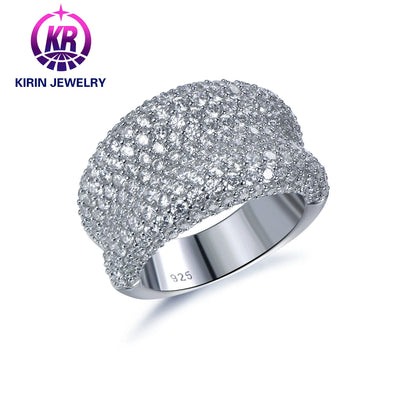 Eternity Ring Full White Classics Design Beauty White Cubic Zirconia Diamond Ring 925 Sterling Silver Kirin Jewelry
