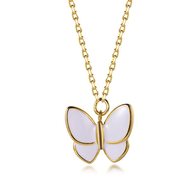 Fashion New Jewelry 18k PVD Gold Plated Bead Chain Necklace Women Jewelry Butterfly Trending Jewelry Kirin Jewelry