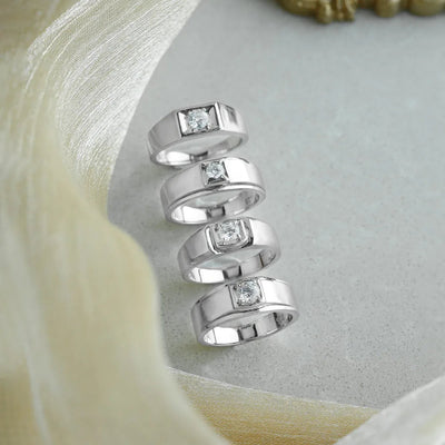 Fashion Wedding Mens Diamonds Rings CZ Engagement Love 925 Silver Ring Men's Rings Wholesale Kirin Jewelry