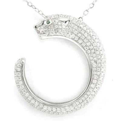 Fashion jewelry 925 sterling silver pendant CZ leopard pendant necklace Kirin Jewelry