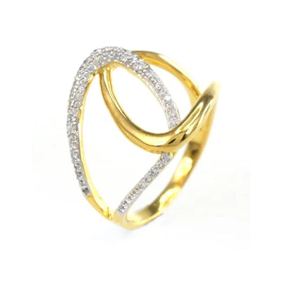 Fashion jewelry yellow gold cubic zirconia ring gold plated wedding ring gold 18k Kirin Jewelry