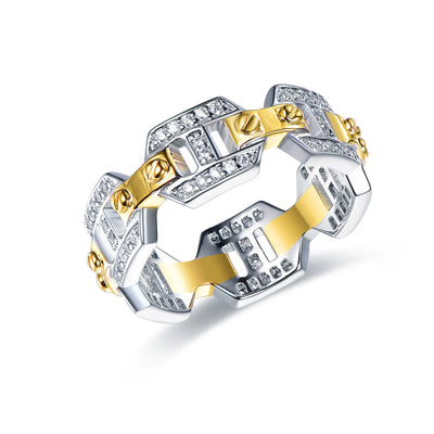 Fashion wholesale american gold paved diamond ring18k gold ring woman jewelry Engagement Wedding Ring Diamond Kirin Jewelry