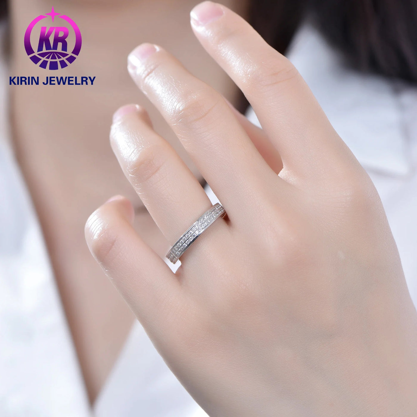 High Quality 925 Sterling Silver Diamond Wedding Ring 3A White Cubic Zirconia Diamond Ring Engagement Ring Kirin Jewelry