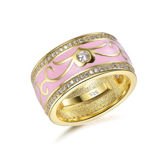 High Quality Moissanite Men Ring Pink Moissanite Ring 925 Sterling Silver Moissanite Ring for Woman Kirin Jewelry