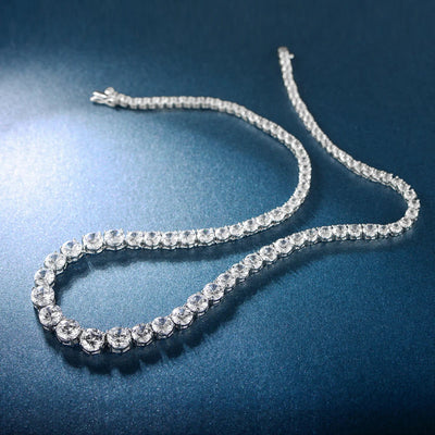 Hip Hop Tennis Chain Moissanite Necklace Fashion Necklaces and Earrings Fashion Zircon Necklace Kirin Jewelry
