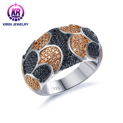 Jewelry 925 Sterling Silver Rhodium 14K & 18K Gold Black Gold for Men Women Fashion Engagement Wedding Ring Kirin Jewelry