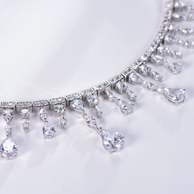 Luxury Designer Jewelry Diamond 925 Silver Rhodium Plated Bridal Choker Necklace Kirin Jewelry