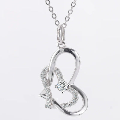 New Arrival Prevalent Jewelry Designer Charms Silver Pendant Double Heart Pendant for women Kirin Jewelry