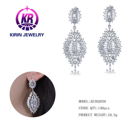 New Fashion Korean Oversized White Pearl Drop Earrings for Women Golden Round Zircon Wedding Earrings Jewelry Gift Kirin Jewelry