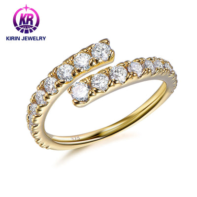 New Trendy fashion jewelry Zircon Rings Single Row Diamond Open Circle Ring Kirin Jewelry
