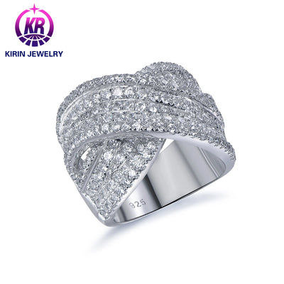 Supplier Jewelry Design 925 Sterling Silver quality Zircon Cubic Zirconia  Ring Customized Wedding Engagement Ring Kirin Jewelry