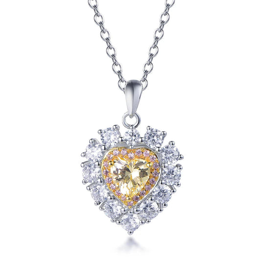 The Latest Design And New Product Fashion Heart-shaped Women Jewelry Silver Necklace Kirin Jewelry