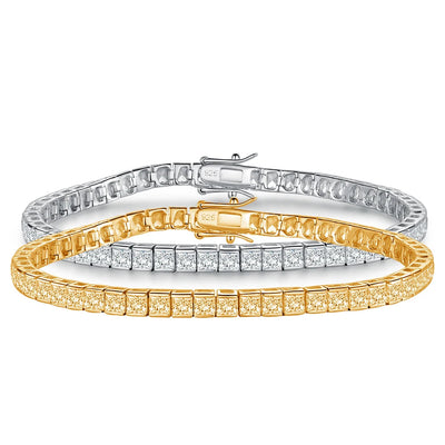 Unisex Square Shape Ins Full Diamond Zircon Bracelet Luxury Jewelry Full Diamond Tennis Chain Bracelet Zircon for Women Kirin Jewelry