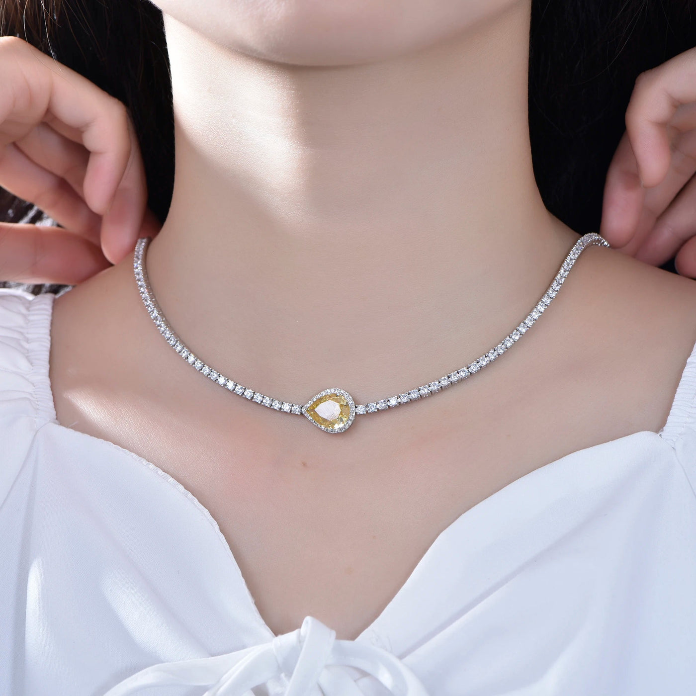 Waterproof &Tarnish Free Zirconia Women 925 Sterling Silver Gold Plated Crystal Diamond Stainless Steel Necklaces Kirin Jewelry
