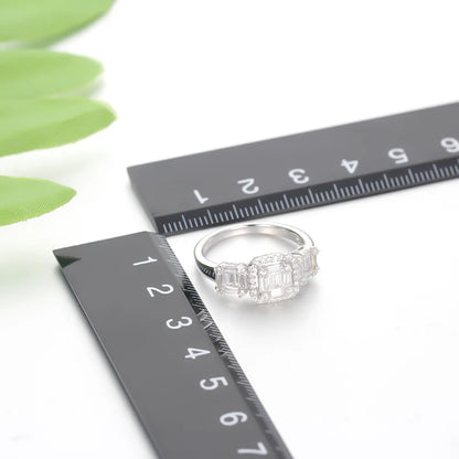 Whoelesale Round & Rectangle Lab Diamond Unique Halo Rings​