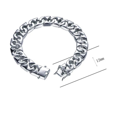 Wholelsale Smooth Surface Wrist Armor Style Cuban Links Bracelet​