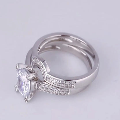 Wholesale 2 in 1 Lab Grown Diamond Vintage Engagement Rings Sets