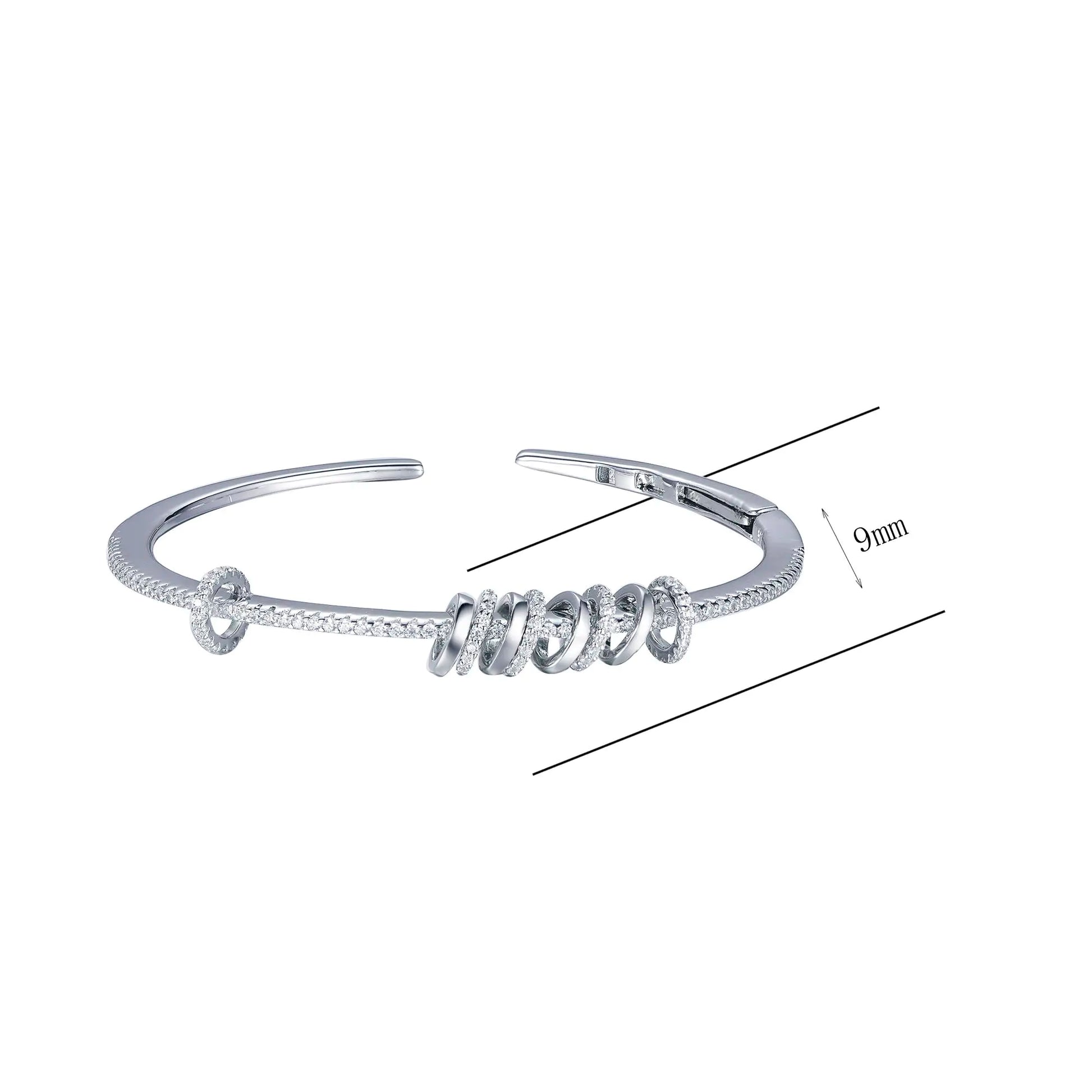 Wholesale 925 Silver Adjustable Cuff Personalized Bangle
