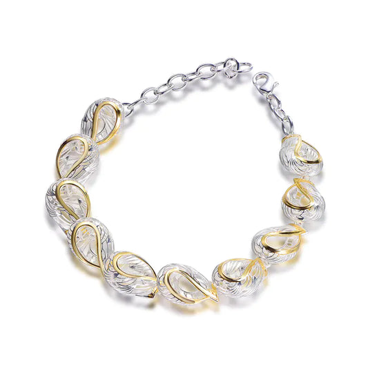 Wholesale 925 Silver Hollow out Personalized Chain Bracelets