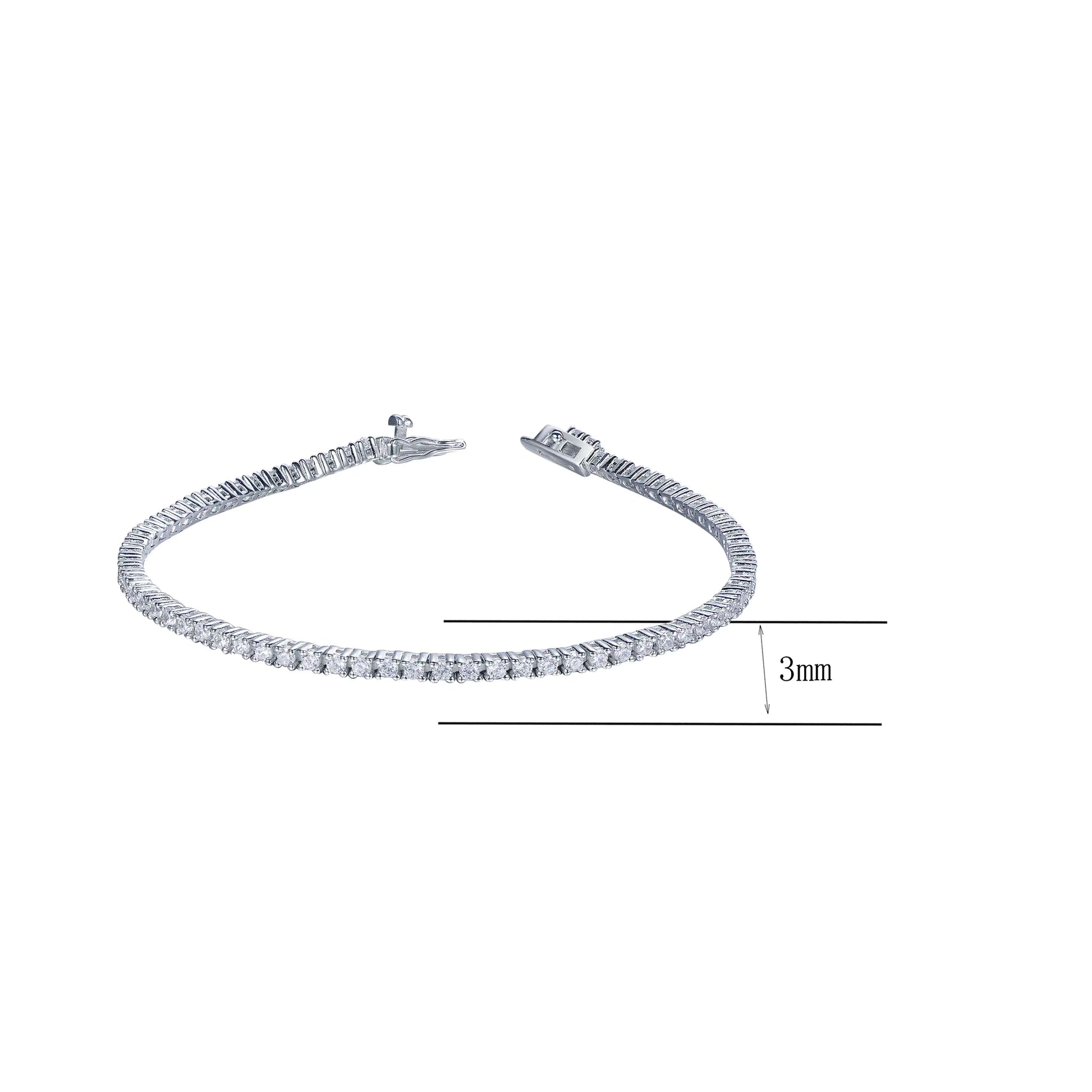 Wholesale 925 Silver Lab Created Round Diamond Tennis Bracelet​