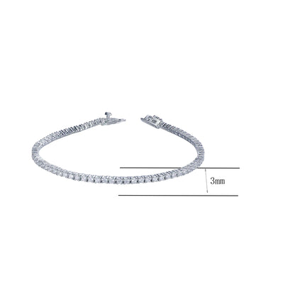 Wholesale 925 Silver Lab Created Round Diamond Tennis Bracelet​