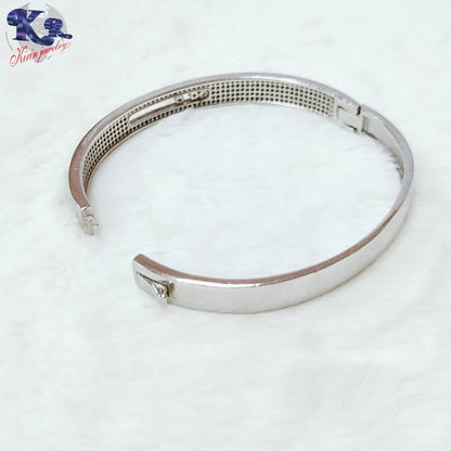 Wholesale 925 Silver Paved Eternity Statement Bangles