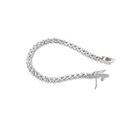 Wholesale 925 Silver Solitaire Swirl S Wave Tennis Bracelet​