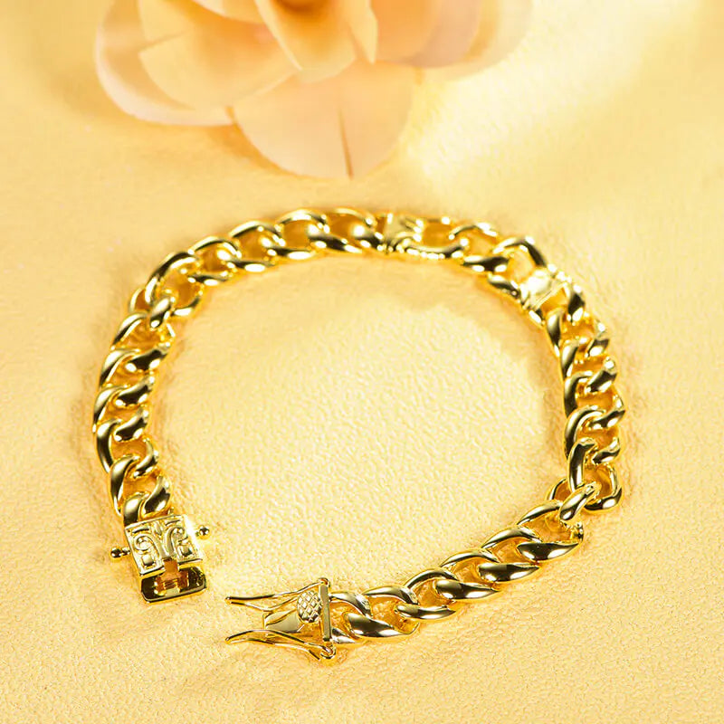 Wholesale 925 Silver Thick Miami Cuban Link Bracelet