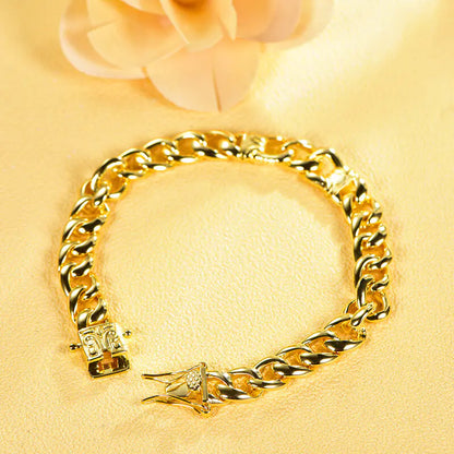 Wholesale 925 Silver Thick Miami Cuban Link Bracelet