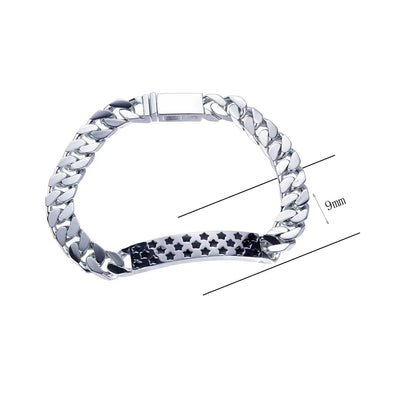 Wholesale Cuban Link Star Bar Personalized Bangle Bracelets​