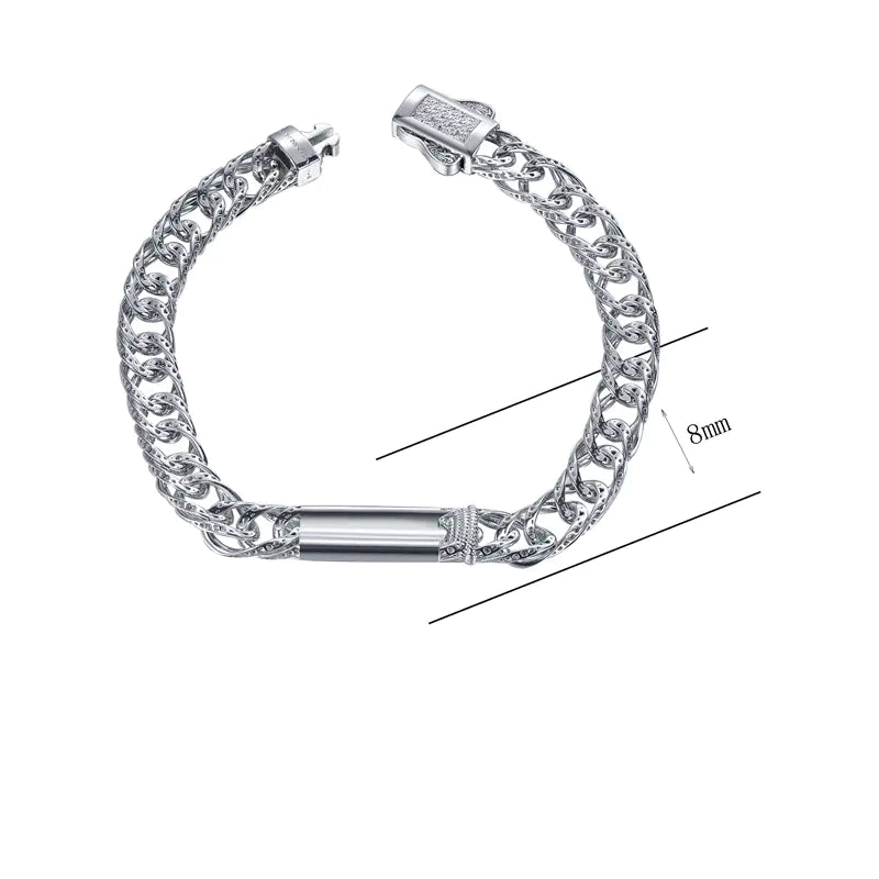 Wholesale Curb Link Chain Bar Personalized Bangle Bracelet