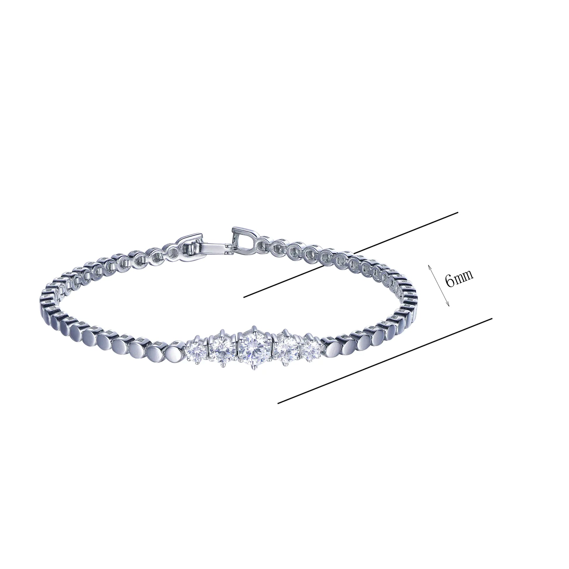 Wholesale Five Cubic Zircon Personalized Tennis Bracelet