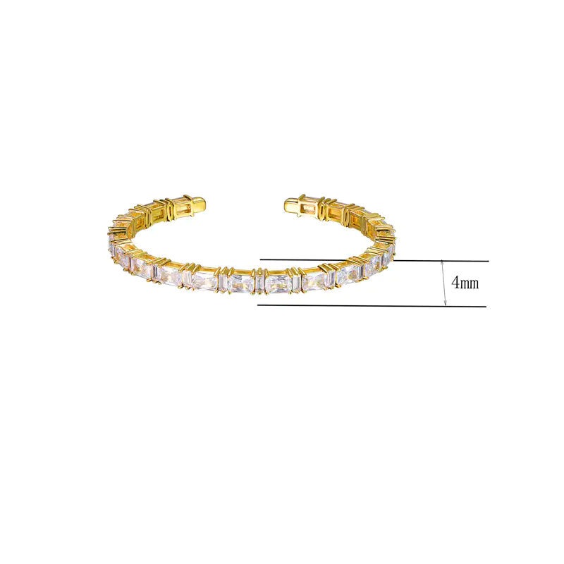 Wholesale Gold Plated CZ Tennis Bracelet Bangle
