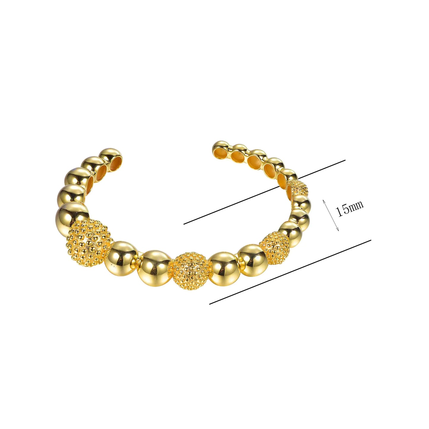 Wholesale Gold Plated Chunky Open Beaded Bangles