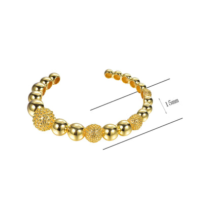 Wholesale Gold Plated Chunky Open Beaded Bangles
