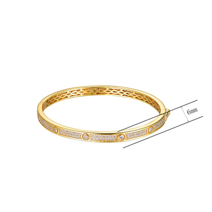 Wholesale Gold Plated Cubic Zircon Simple Bangle Bracelets​