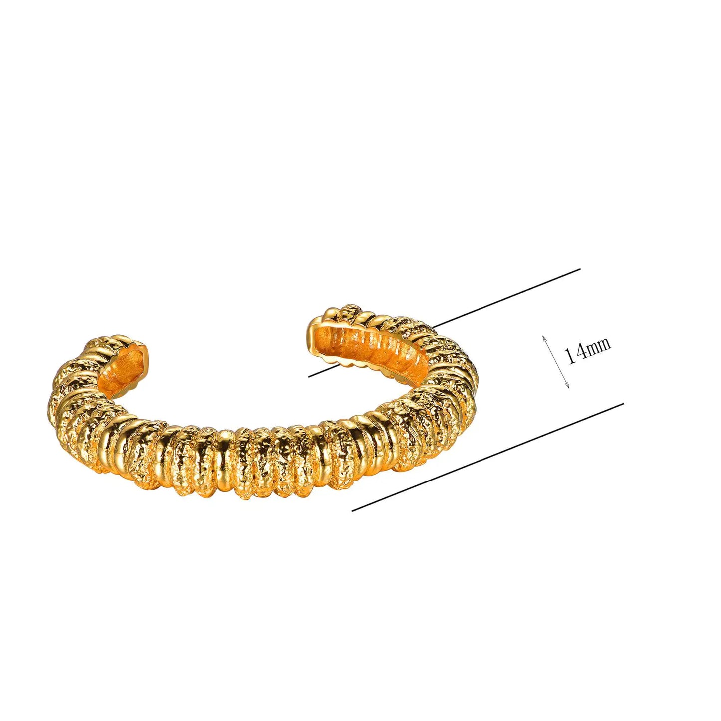 Wholesale Gold Plated Minimalist Thick Open Torque Bangle​
