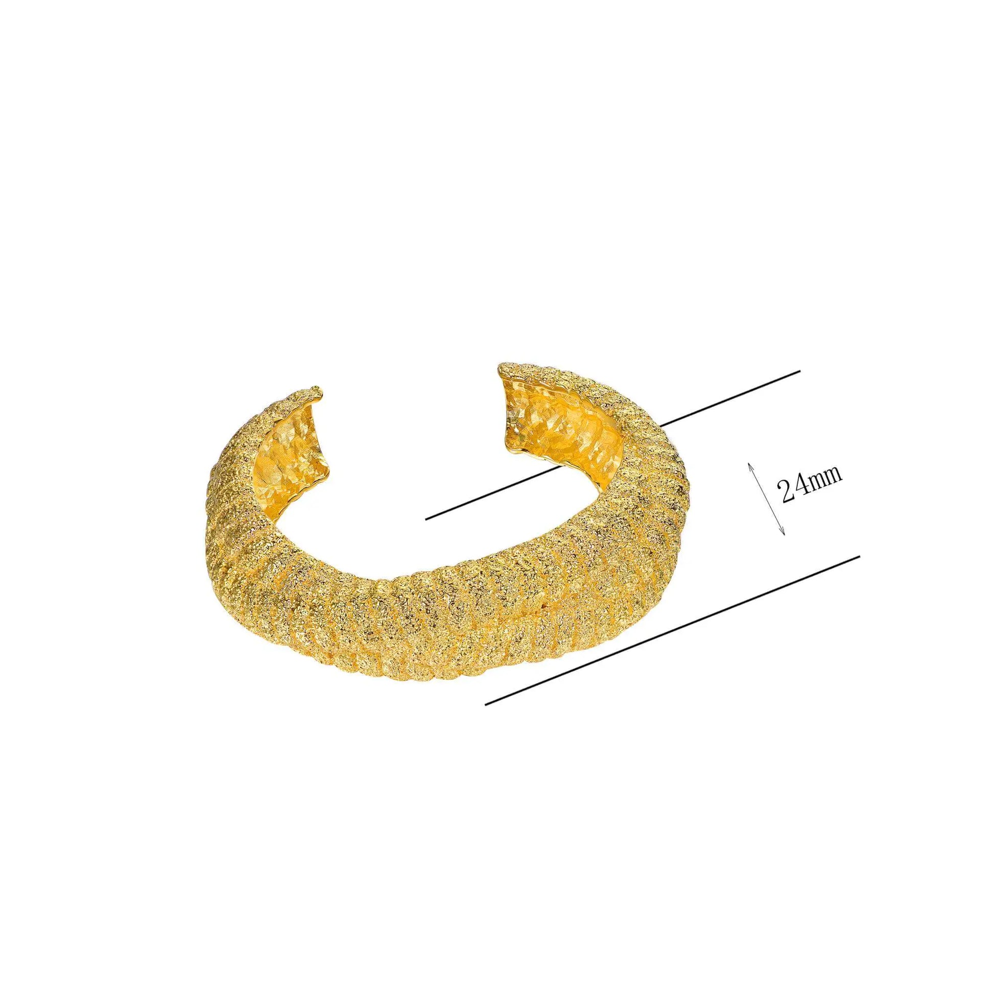 Wholesale Gold Plated Open Torque Thick Bangle Bracelets